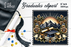 Graduate sublimation png|Graduating vintage postage stamp Product Image 1