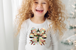 Christmas coquette bows design|Red Green bow T-shirt clipart Product Image 4
