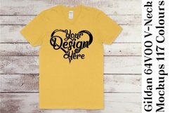 Gildan 64V00 V Neck T-Shirt Mockup Bundle 117 Colours 1114 Product Image 4