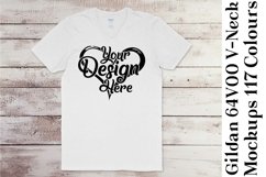 Gildan 64V00 V Neck T-Shirt Mockup Bundle 117 Colours 1114 Product Image 3