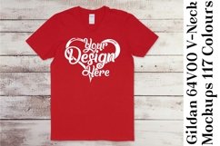 Gildan 64V00 V Neck T-Shirt Mockup Bundle 117 Colours 1114 Product Image 5