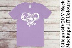 Gildan 64V00 V Neck T-Shirt Mockup Bundle 117 Colours 1114 Product Image 2