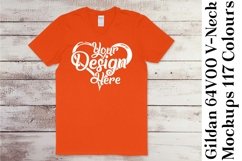 Gildan 64V00 V Neck T-Shirt Mockup Bundle 117 Colours 1114 Product Image 7