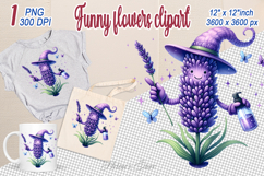 Cute Summer lavender Clipart| Funny floral girly designs Product Image 1