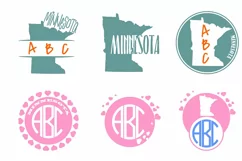 Minnesota Monograms SVG, JPG, PNG, DWG, CDR, EPS, AI Product Image 2