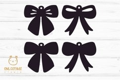 Bow Earrings SVG, Ribbon Earrings svg template, bow svg Product Image 2