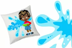 African American Kids, Water games, water gun, Sportive kids Product Image 2