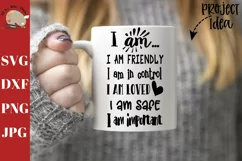 I Am Positive Affirmations svg, positive sayings sign svg Product Image 1