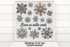 Christmas snowflakes clipart| Snowflake pattern shirt design Product Image 2