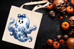 Cute Halloween ghost clipart png|Coquette bows shirt designs Product Image 3