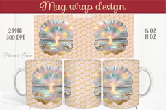 Summer beach palm tree mug wrap 15oz sublimation designs png Product Image 1