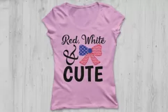 Red White and Cute svg, 4th of July SVG, Patriotic SVG. Product Image 2