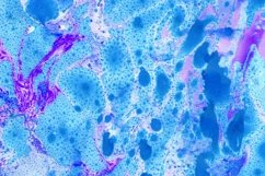 2 blue watercolor and 1 Ebru background. Product Image 1