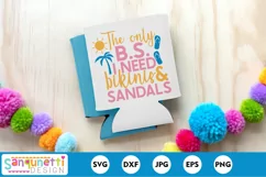 Funny Summer SVG Bikinis & Sandals | Funny Summer quote Product Image 1