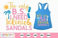 Funny Summer SVG Bikinis & Sandals | Funny Summer quote Product Image 2
