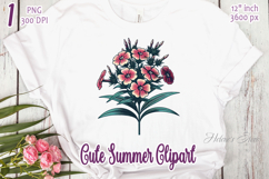 Phloxes wildflower clipart | Vintage Summer flower graphics Product Image 1