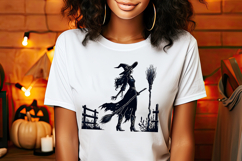 Cute Halloween witch clipart | Abstract shirt designs png Product Image 3