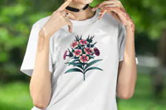 Phloxes wildflower clipart | Vintage Summer flower graphics Product Image 2