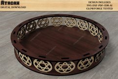 Wooden Stamps / Laser Cut Boxes / Round Decorative Tray SVG Product Image 2