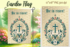 Easter Garden Flag Sublimation BUNDLE |Cute Religious Easter Product Image 16