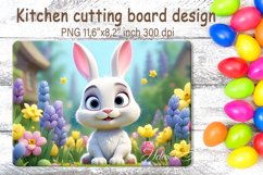 Cute Easter bunny cutting board sublimation |Chopping board Product Image 1