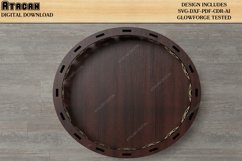 Wooden Stamps / Laser Cut Boxes / Round Decorative Tray SVG Product Image 5