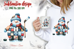 Snowman hockey clipart|Retro patchwork t shirt designs Product Image 1