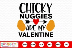 Chicken nuggets Valentine | Kids Funny Valentine SVG Product Image 2