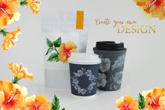 Naranja Hibiscus Watercolor png Product Image 3