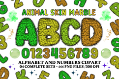 Animal Skin Alphabet png clipart, Texture letters doodle Product Image 1