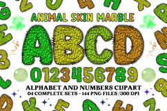 Animal Skin Alphabet png clipart, Texture letters doodle Product Image 1