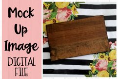 Wood Rectangle Sign on Striped Background Crafters Mock U Product Image 1
