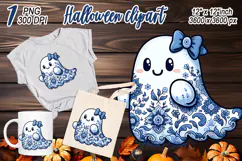 Cute Halloween ghost clipart png|Coquette bows shirt designs Product Image 2