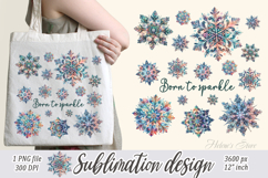 Christmas snowflakes clipart| Snowflake pattern shirt design Product Image 2