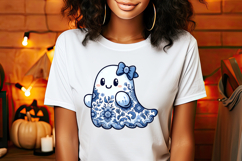 Cute Halloween ghost clipart png|Coquette bows shirt designs Product Image 1