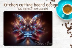 3d Crystal butterfly cutting board sublimation | Glass board Product Image 1