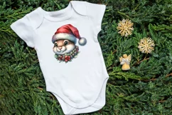 Christmas hamster clipart sublimation PNG|Funny animal face Product Image 2