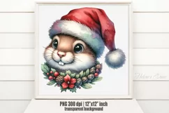 Christmas hamster clipart sublimation PNG|Funny animal face Product Image 3