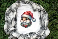 Christmas hamster clipart sublimation PNG|Funny animal face Product Image 4