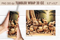 Family rabbits tumbler| Easter wooden tumbler sublimation Product Image 1