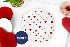 Valentine's Day Rounded Square Plate Mockup PSD, full wrap Product Image 4