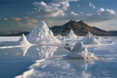 Serene salt flats at twilight Product Image 1