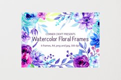 Watercolor floral frames - 8" x 11.5" - A4 Product Image 3