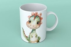 Watercolor Cute Dilophosaurus Dinosaur Cartoon Product Image 1