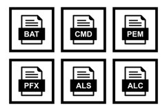 Set Of File Formats Icons Product Image 1