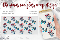 Marry Christmas glass can wrap 16oz BUNDLE|Cute xmas designs Product Image 14