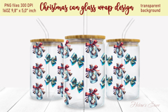 Coquette bows &amp; bottles pattern design glass can wrap 16oz Product Image 1