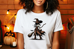 Cute Halloween witch clipart | Abstract shirt designs png Product Image 1