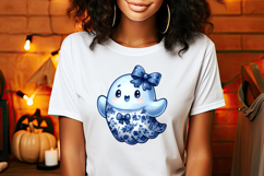 Cute Halloween ghost clipart png|Coquette bows shirt designs Product Image 2