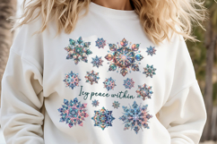 Christmas snowflakes clipart| Snowflake pattern shirt design Product Image 4